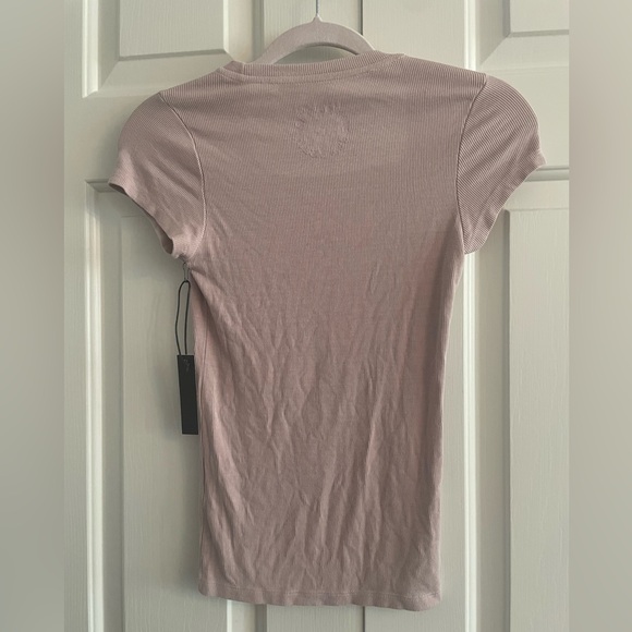 Ribbed Tee T-Shirt Dusty Pink Small - Picture 5 of 6